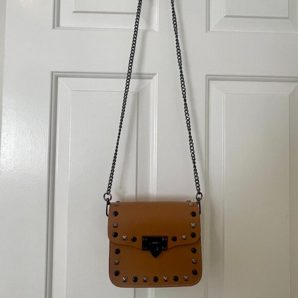 Brown Leather Purse with Studs - Picture 4 of 6